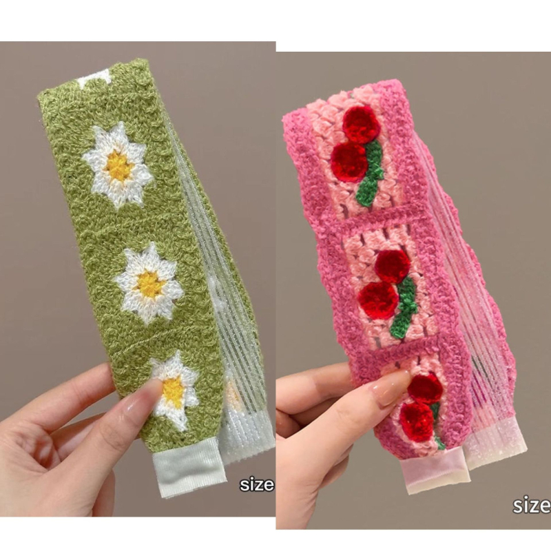 Juukse aksessuaar - juukselindi bangade ja säkuhaavade juukse jaoks - prantsuse stiilis retro kootud Velcro, taime mustriga, lastele