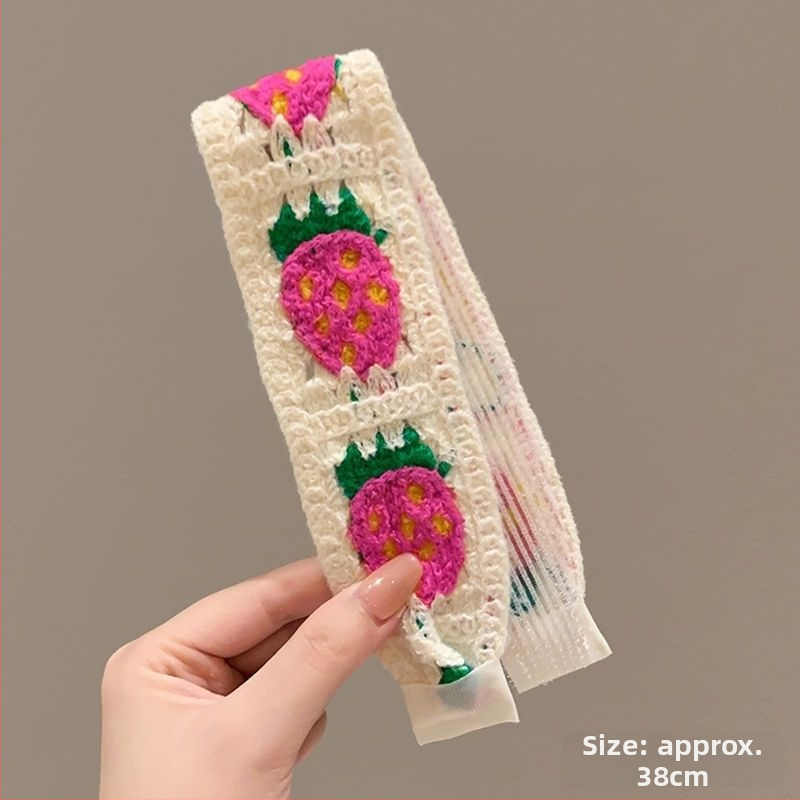 Juukse aksessuaar - juukselindi bangade ja säkuhaavade juukse jaoks - prantsuse stiilis retro kootud Velcro, taime mustriga, lastele