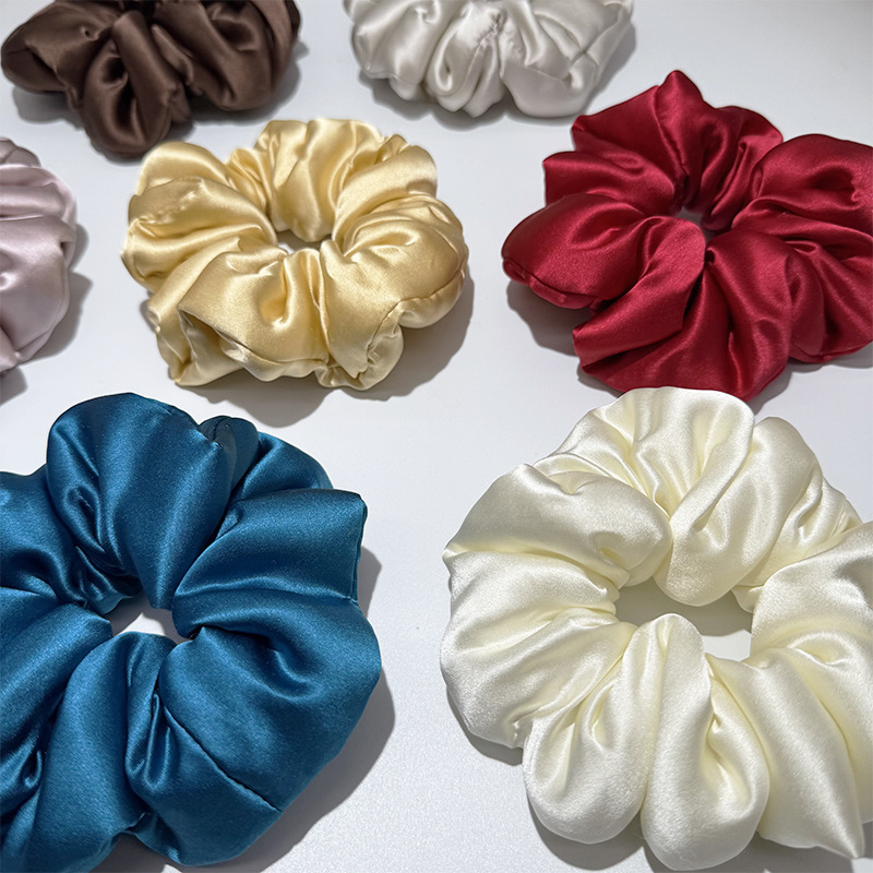 Selyem hajgyűrű virágos díszítéssel, kézzel készített kiegészítő, 2023 tavasz, Ins stílus