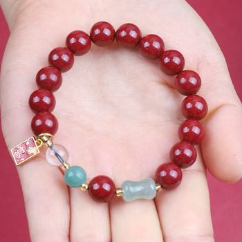 Cinnabar karkötő – természetes, uniszex, kör alakú, polírozott, testreszabható