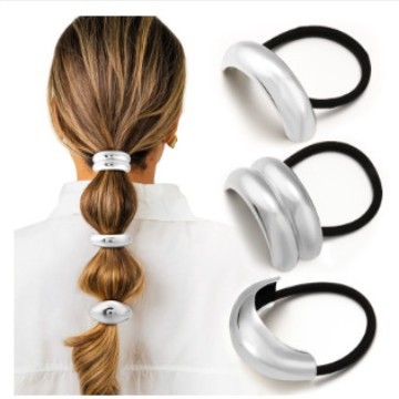 Hajkiegészítő: fémötvözet hajgumikészlet gothikus geometriai kör formákkal, magas rugalmasság; Anyag: ötvözet; Feldolgozás: elektroplakolás; Bevonat: cinkötvözet; Év/Szezon: Tavasz 2025