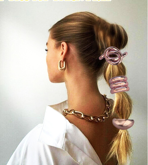 Hajkiegészítő: fémötvözet hajgumikészlet gothikus geometriai kör formákkal, magas rugalmasság; Anyag: ötvözet; Feldolgozás: elektroplakolás; Bevonat: cinkötvözet; Év/Szezon: Tavasz 2025