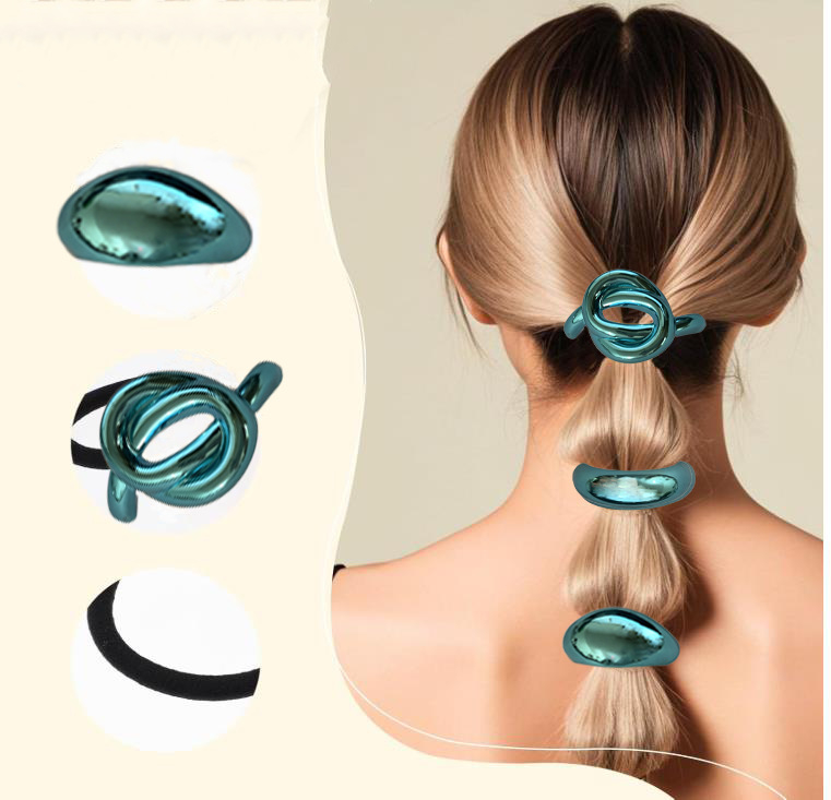 Hajkiegészítő: fémötvözet hajgumikészlet gothikus geometriai kör formákkal, magas rugalmasság; Anyag: ötvözet; Feldolgozás: elektroplakolás; Bevonat: cinkötvözet; Év/Szezon: Tavasz 2025