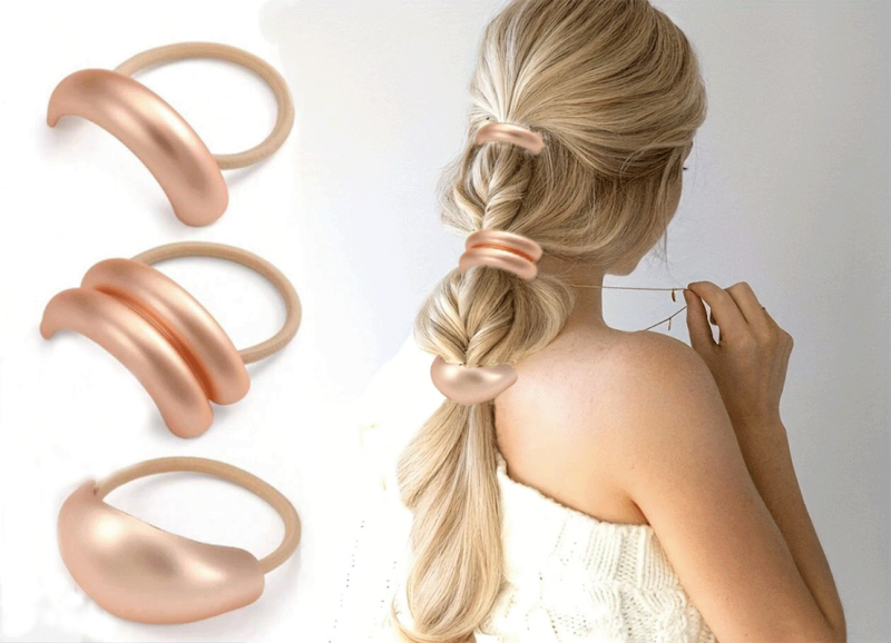 Hajkiegészítő: fémötvözet hajgumikészlet gothikus geometriai kör formákkal, magas rugalmasság; Anyag: ötvözet; Feldolgozás: elektroplakolás; Bevonat: cinkötvözet; Év/Szezon: Tavasz 2025