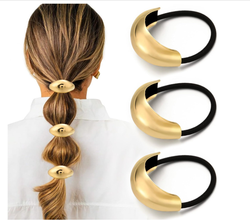 Hajkiegészítő: fémötvözet hajgumikészlet gothikus geometriai kör formákkal, magas rugalmasság; Anyag: ötvözet; Feldolgozás: elektroplakolás; Bevonat: cinkötvözet; Év/Szezon: Tavasz 2025