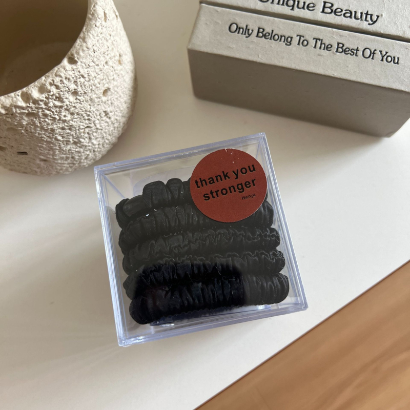 Szatén szövet Scrunchie hajgumi, redőzéssel, kézzel készített, koreai stílus, beépítés nélküli dizájn