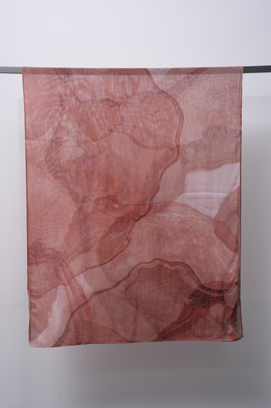 Etno-bohém sál digitális nyomással, Óceán-hullám mintázat, Modal anyag (96%+), sima szövés, gyorsan száradó, napvédő, porálló, négy évszak