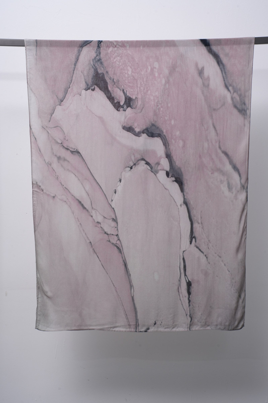 Etno-bohém sál digitális nyomással, Óceán-hullám mintázat, Modal anyag (96%+), sima szövés, gyorsan száradó, napvédő, porálló, négy évszak