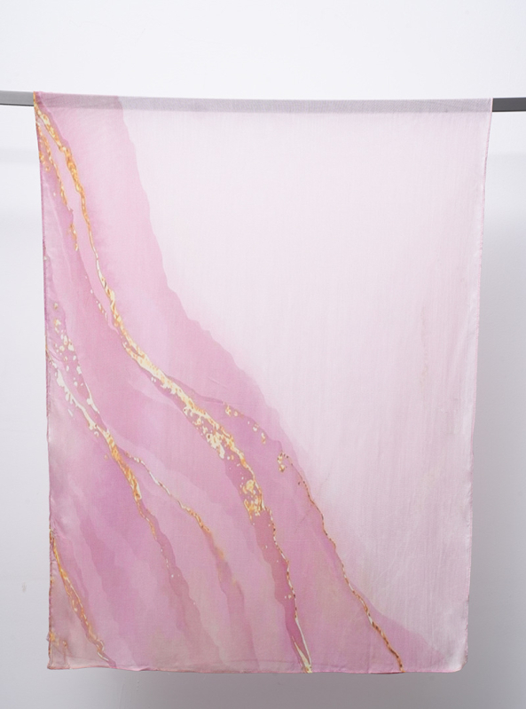 Etno-bohém sál digitális nyomással, Óceán-hullám mintázat, Modal anyag (96%+), sima szövés, gyorsan száradó, napvédő, porálló, négy évszak