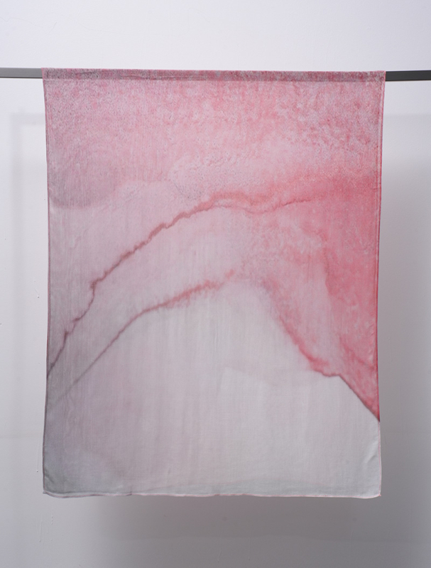 Etno-bohém sál digitális nyomással, Óceán-hullám mintázat, Modal anyag (96%+), sima szövés, gyorsan száradó, napvédő, porálló, négy évszak