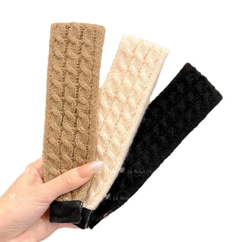 Bedo pletena traka za kosu s Velcro, vintage stil, cvjetni oblik, ručna izrada