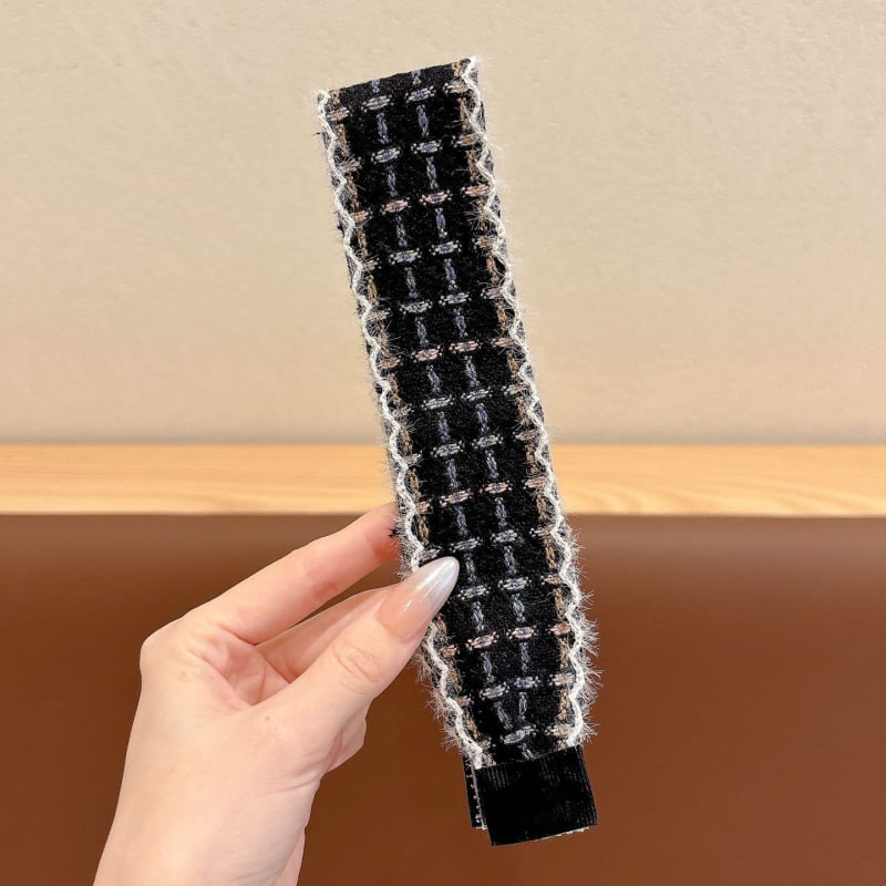 Bedo pletena traka za kosu s Velcro, vintage stil, cvjetni oblik, ručna izrada