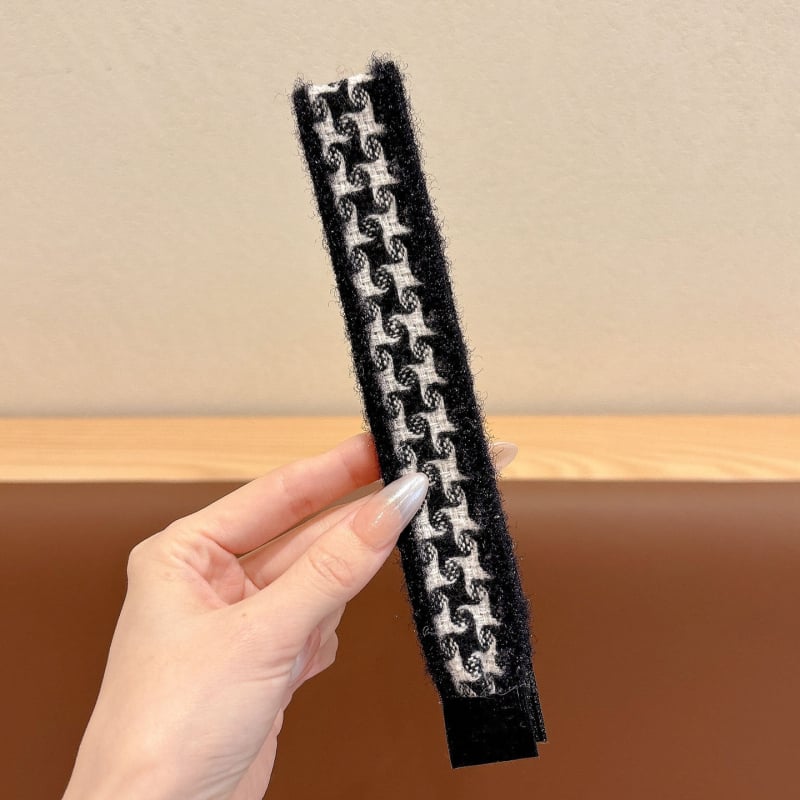 Bedo pletena traka za kosu s Velcro, vintage stil, cvjetni oblik, ručna izrada