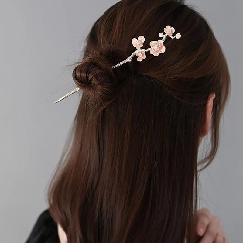 Palota-stílusú hajtű, ötvözet, szilva virág forma, téli 2023 kiadás