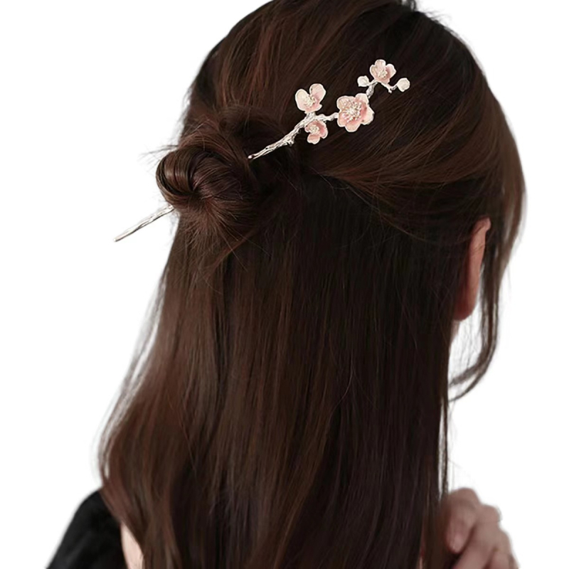 Palota-stílusú hajtű, ötvözet, szilva virág forma, téli 2023 kiadás