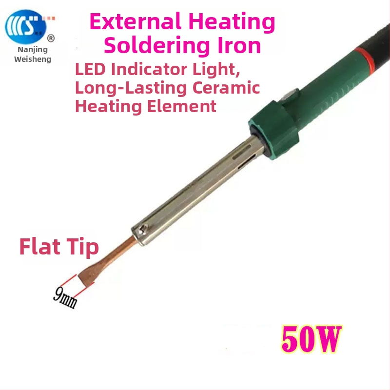 Mājās lietojams lodēšanas instruments 30-60W, 220V ar gumijas rokturi — lodēšanas pildspalva ar galiem: izliekts, taisns, plakans un potkovveidīgs (modelis WS-708)