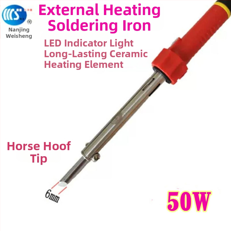 Mājās lietojams lodēšanas instruments 30-60W, 220V ar gumijas rokturi — lodēšanas pildspalva ar galiem: izliekts, taisns, plakans un potkovveidīgs (modelis WS-708)