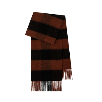 100% вълнен шал, удължен модел, пухкава каре шарка, warp-knit тъкане, топъл за зимата