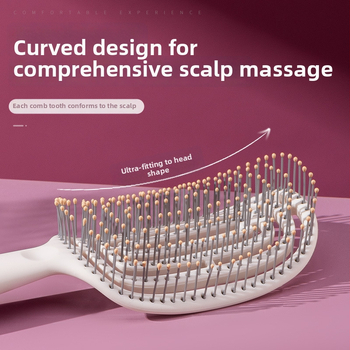 Gaisa spilvena masāžas ķemme gariem matiem — plastmasas, masāža, viļņošana, ķemmēšana