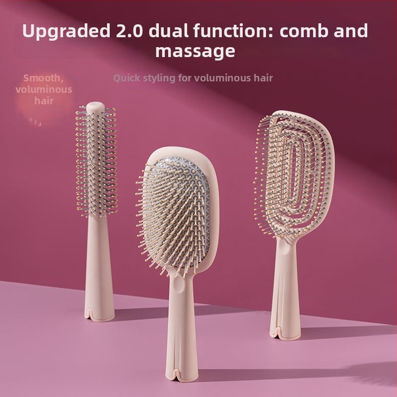 Gaisa spilvena masāžas ķemme gariem matiem — plastmasas, masāža, viļņošana, ķemmēšana