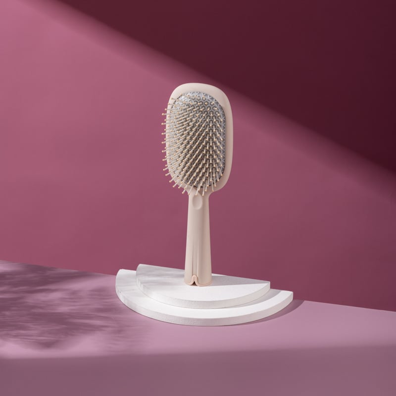 Gaisa spilvena masāžas ķemme gariem matiem — plastmasas, masāža, viļņošana, ķemmēšana