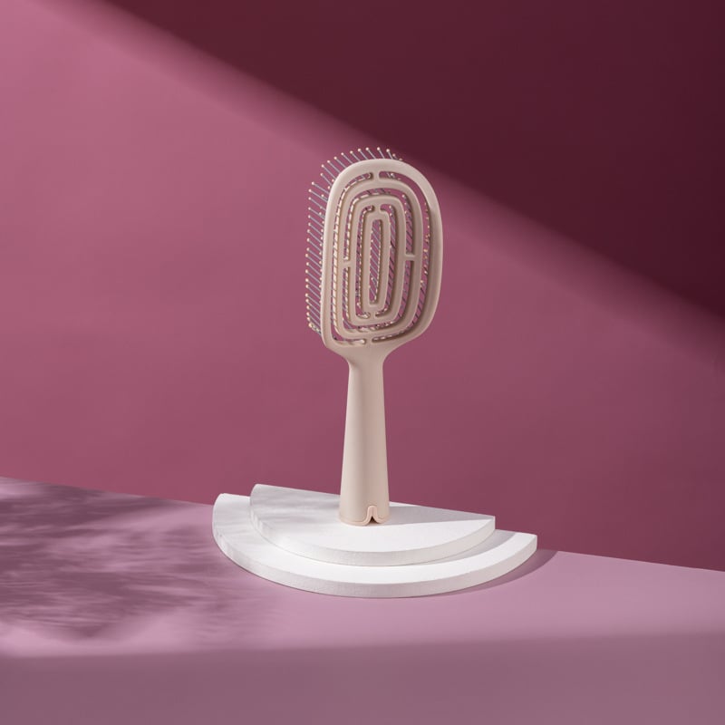 Gaisa spilvena masāžas ķemme gariem matiem — plastmasas, masāža, viļņošana, ķemmēšana