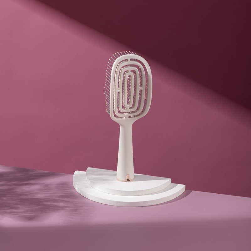 Gaisa spilvena masāžas ķemme gariem matiem — plastmasas, masāža, viļņošana, ķemmēšana