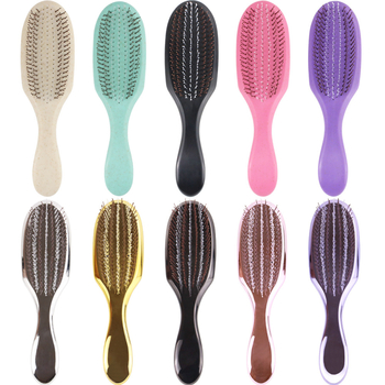 Matu ķemme ar elektroplatētajiem zobiem (augstiem un zemiem), galvas ādas masāža, mitra/sausa stilizēšana - ABS, Juejiang Beauty