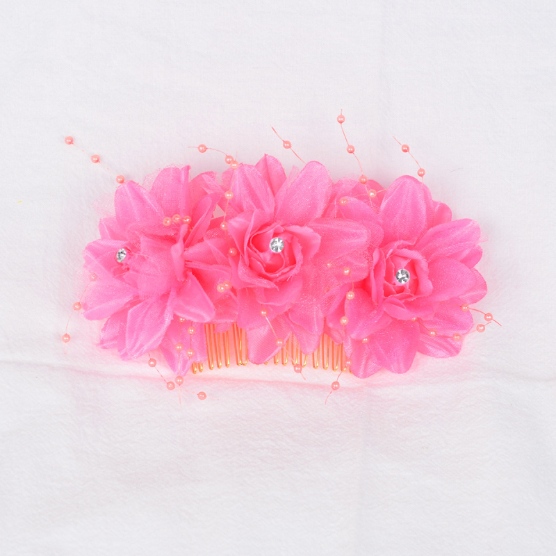 Vjenčani češalj za kosu s dizajnom cvijeta, ručno izrađeno, rhinestone kristali (Materijal: tkanina, legura, rhinestones; Stil: Fashion OL, žene; Ukras: cvijeće; Postupak: ručna izrada; Vrsta kristala: rhinestone)