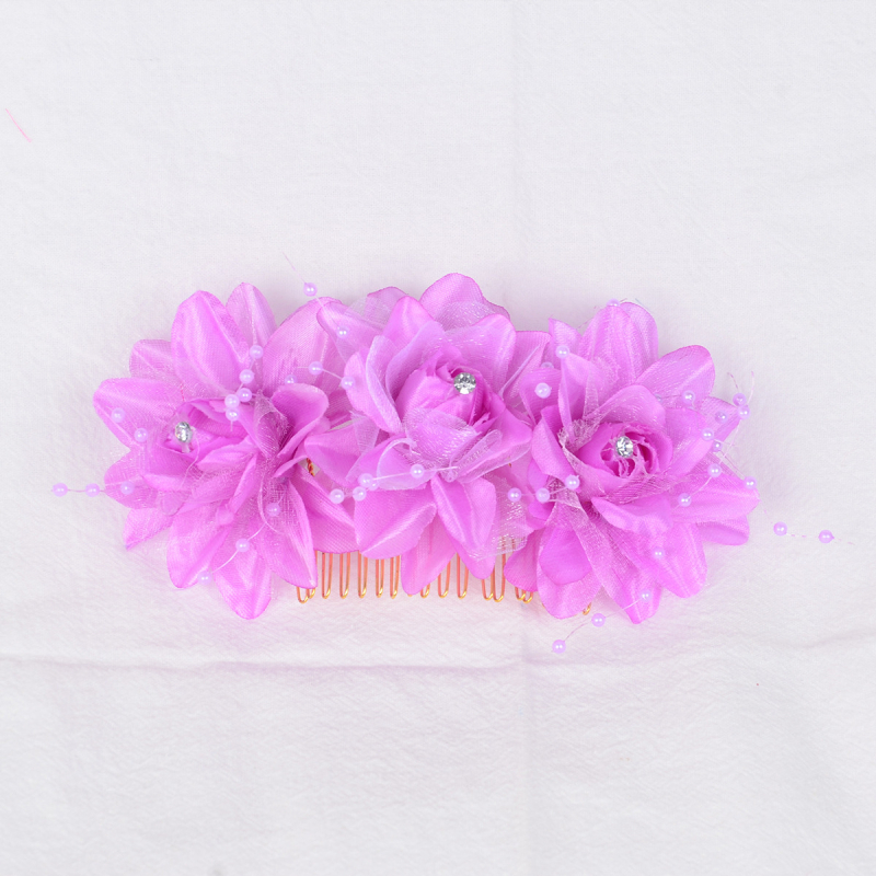 Vjenčani češalj za kosu s dizajnom cvijeta, ručno izrađeno, rhinestone kristali (Materijal: tkanina, legura, rhinestones; Stil: Fashion OL, žene; Ukras: cvijeće; Postupak: ručna izrada; Vrsta kristala: rhinestone)