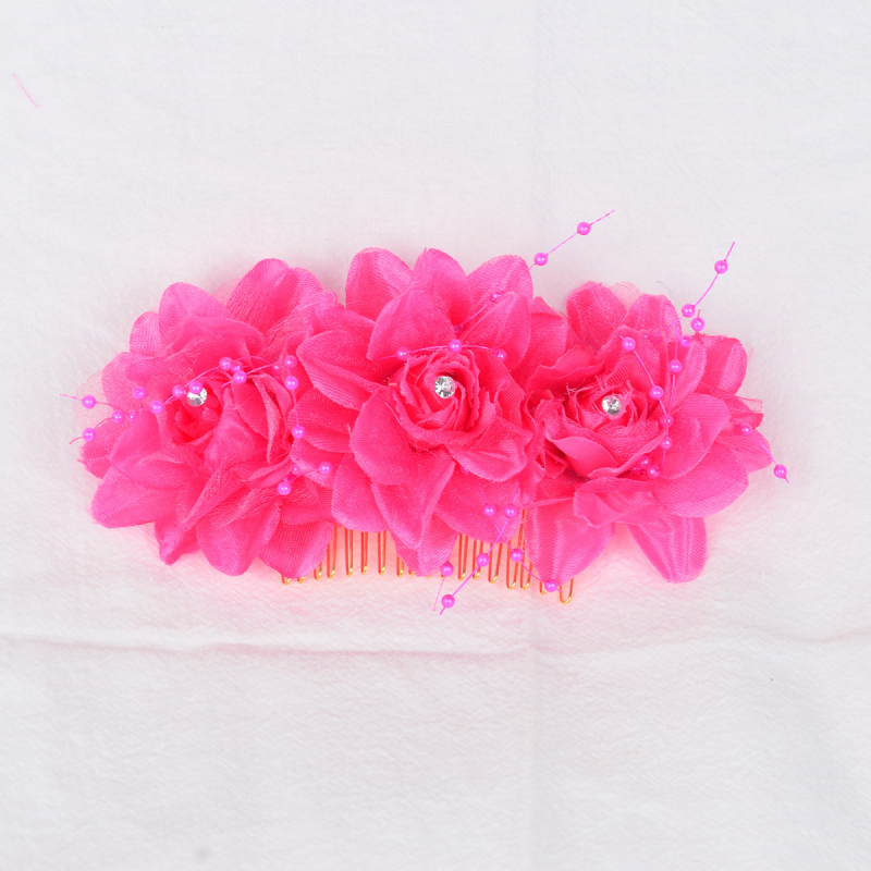 Vjenčani češalj za kosu s dizajnom cvijeta, ručno izrađeno, rhinestone kristali (Materijal: tkanina, legura, rhinestones; Stil: Fashion OL, žene; Ukras: cvijeće; Postupak: ručna izrada; Vrsta kristala: rhinestone)