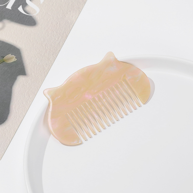 Гребен за коса, PVC материал, естествен стил за жени, геометричен дизайн, ръчна изработка