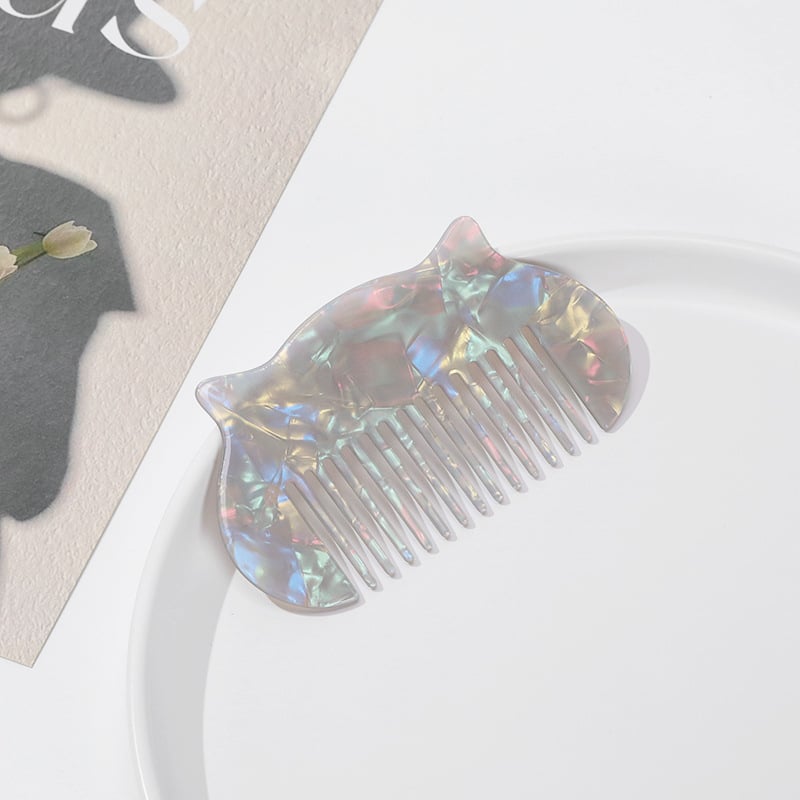 Гребен за коса, PVC материал, естествен стил за жени, геометричен дизайн, ръчна изработка