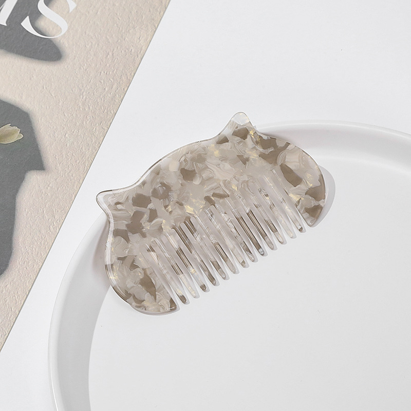 Гребен за коса, PVC материал, естествен стил за жени, геометричен дизайн, ръчна изработка