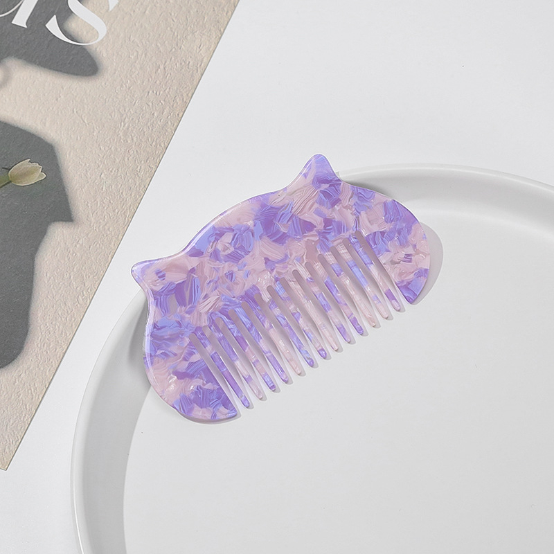 Гребен за коса, PVC материал, естествен стил за жени, геометричен дизайн, ръчна изработка