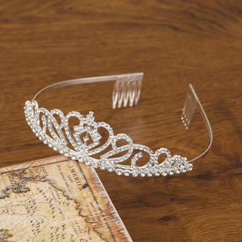 Ötvözetből készült korona tiara – Koreai stílus, elektroplattázás, esküvőre