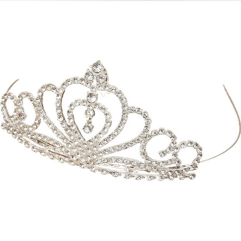 Ötvözetből készült korona tiara – Koreai stílus, elektroplattázás, esküvőre