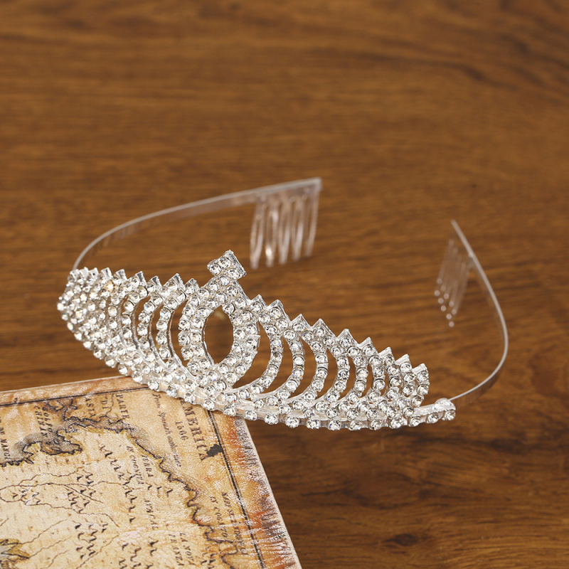 Ötvözetből készült korona tiara – Koreai stílus, elektroplattázás, esküvőre