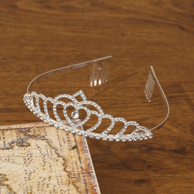 Ötvözetből készült korona tiara – Koreai stílus, elektroplattázás, esküvőre