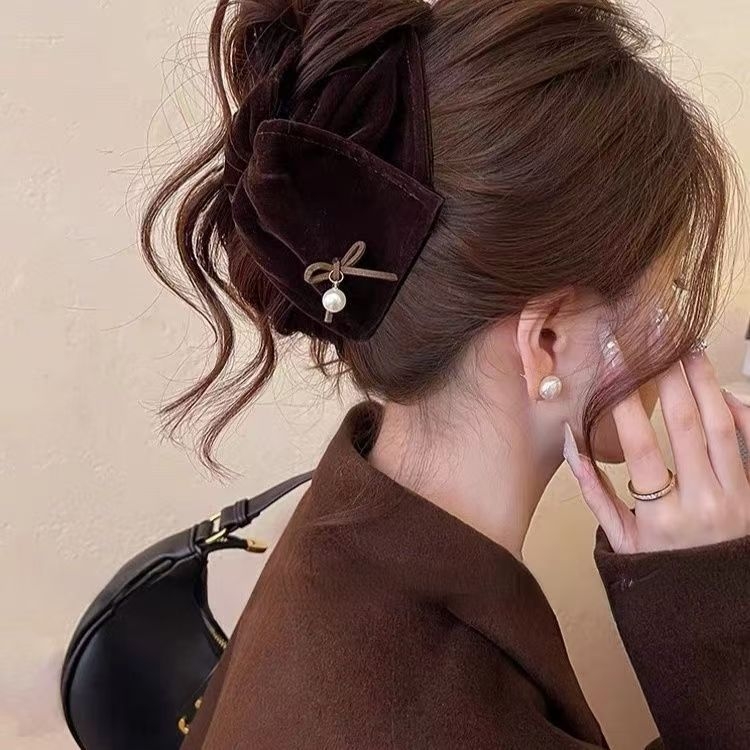 Klip za kosu od flanel, ručna izrada, za žene, IN stil, jesen 2025