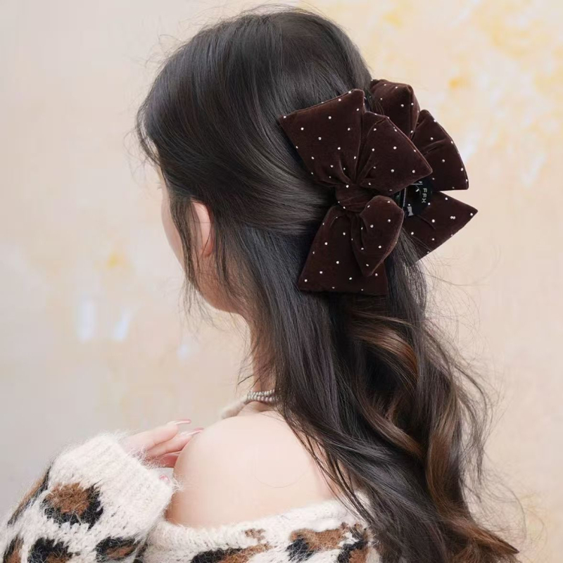 Klip za kosu od flanel, ručna izrada, za žene, IN stil, jesen 2025