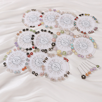 Ziedu brošs sievietēm no sakausējuma, ziedu motīvs, elektroplatēta, japāņu-korejiešu stils