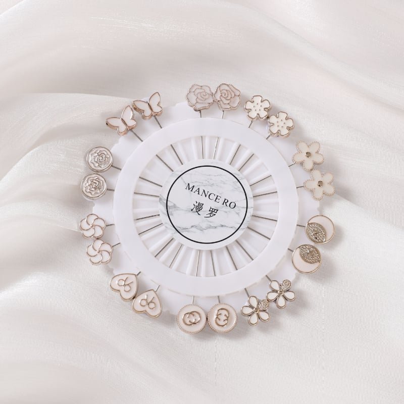 Ziedu brošs sievietēm no sakausējuma, ziedu motīvs, elektroplatēta, japāņu-korejiešu stils