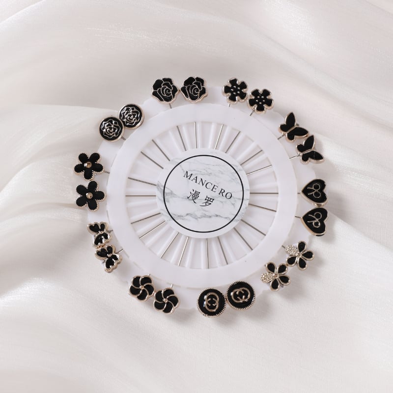 Ziedu brošs sievietēm no sakausējuma, ziedu motīvs, elektroplatēta, japāņu-korejiešu stils