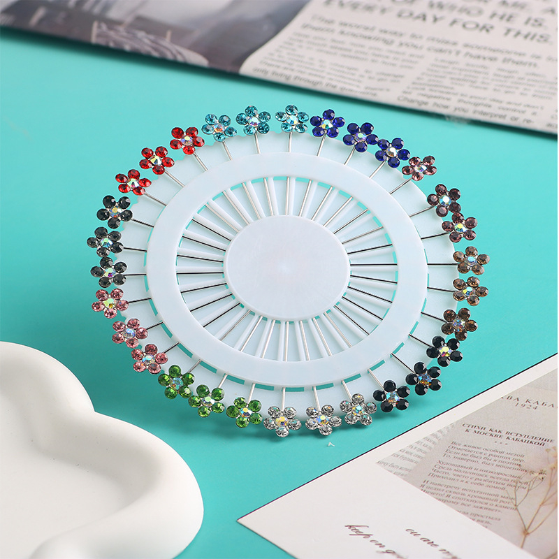 Broš od smole, oblik cvijeta, s dijamantima, ženski seoski stil, Yunyu decoration