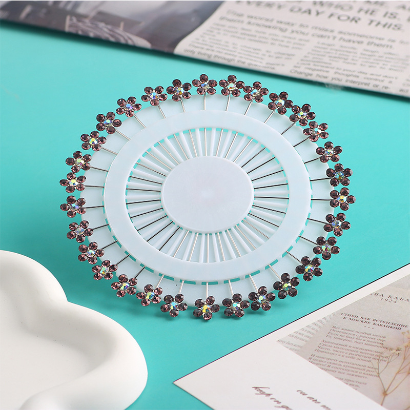 Broš od smole, oblik cvijeta, s dijamantima, ženski seoski stil, Yunyu decoration