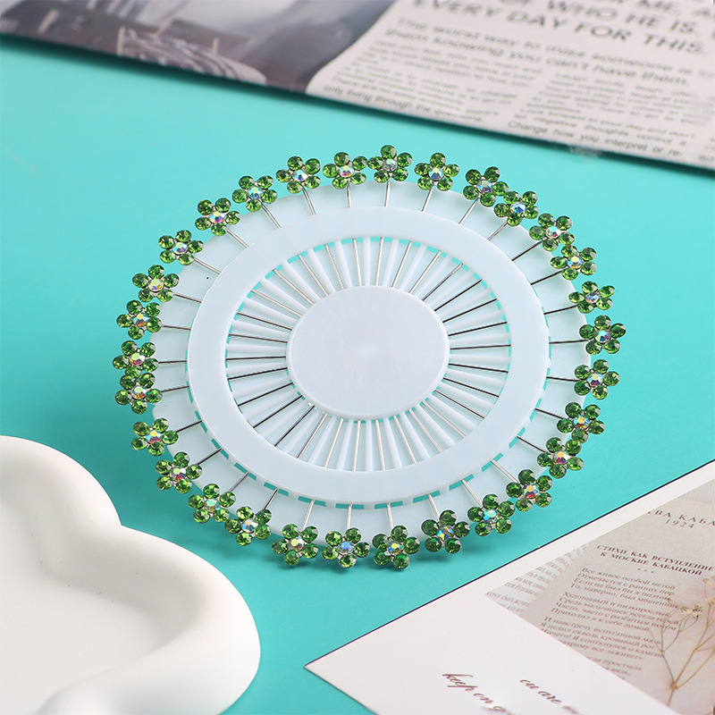 Broš od smole, oblik cvijeta, s dijamantima, ženski seoski stil, Yunyu decoration