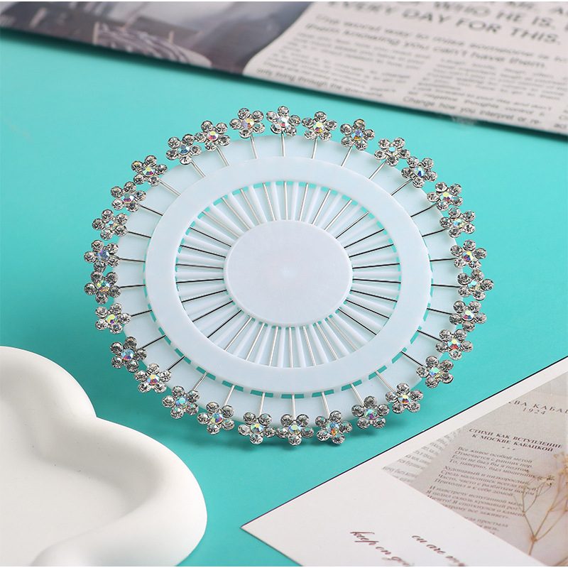 Broš od smole, oblik cvijeta, s dijamantima, ženski seoski stil, Yunyu decoration