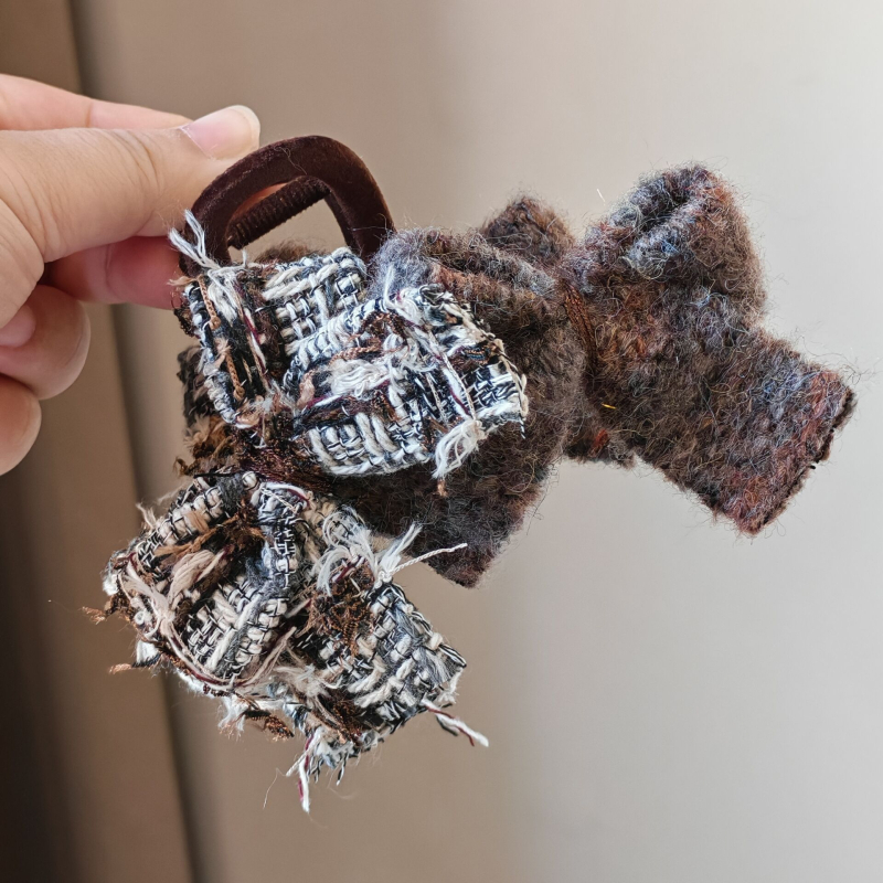 Hajcsat dupla masnival, kézzel készített textilből, talan márka, 2025 tél