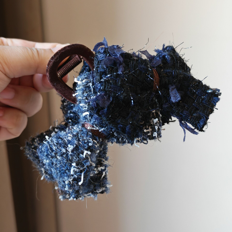 Hajcsat dupla masnival, kézzel készített textilből, talan márka, 2025 tél